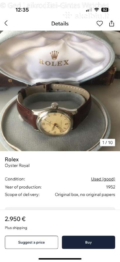 Rolex Oyster Royal - nuotraukos Nr. 34