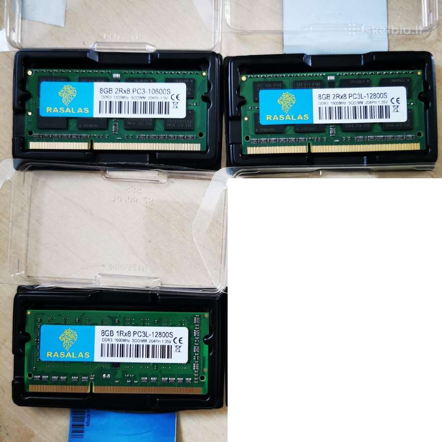 Nauji RAM Sodimm Ddr3 8gb, 4gb, 2gb; Ddr2 4gb, 2gb