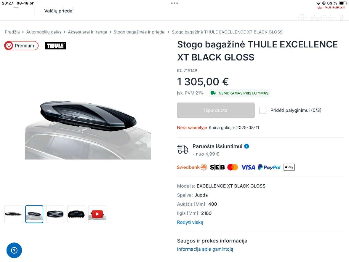 Parduodu premium klasės bagažinę . - nuotraukos Nr. 10