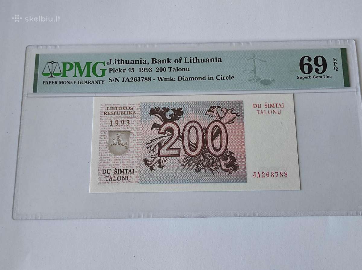 200 ir 500 talonų 1993 Pmg 69 - nuotraukos Nr. 6