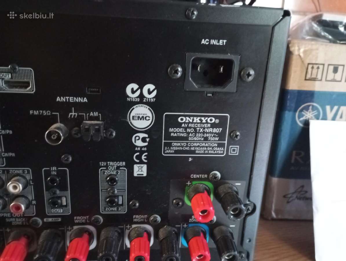 Stiprintuvas Onkyo Tx- Nr 807 - nuotraukos Nr. 5