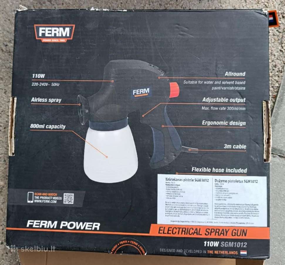 Dažymo pistoletas elektrinis Fermpower Sgm1012 - nuotraukos Nr. 2