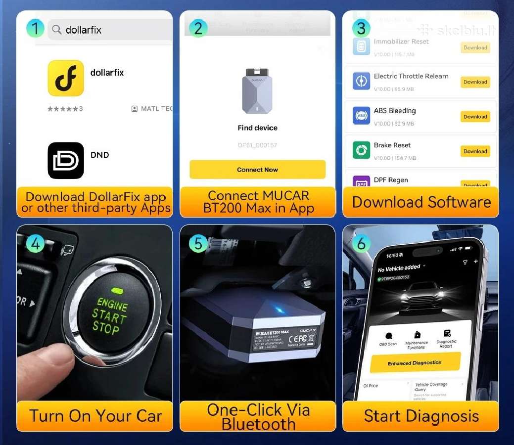 Thinkcar Mucar Bt200max universali diagnostika - nuotraukos Nr. 7