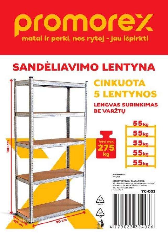 Sandėliavimo lentyna Promorex Tc-033 - nuotraukos Nr. 3