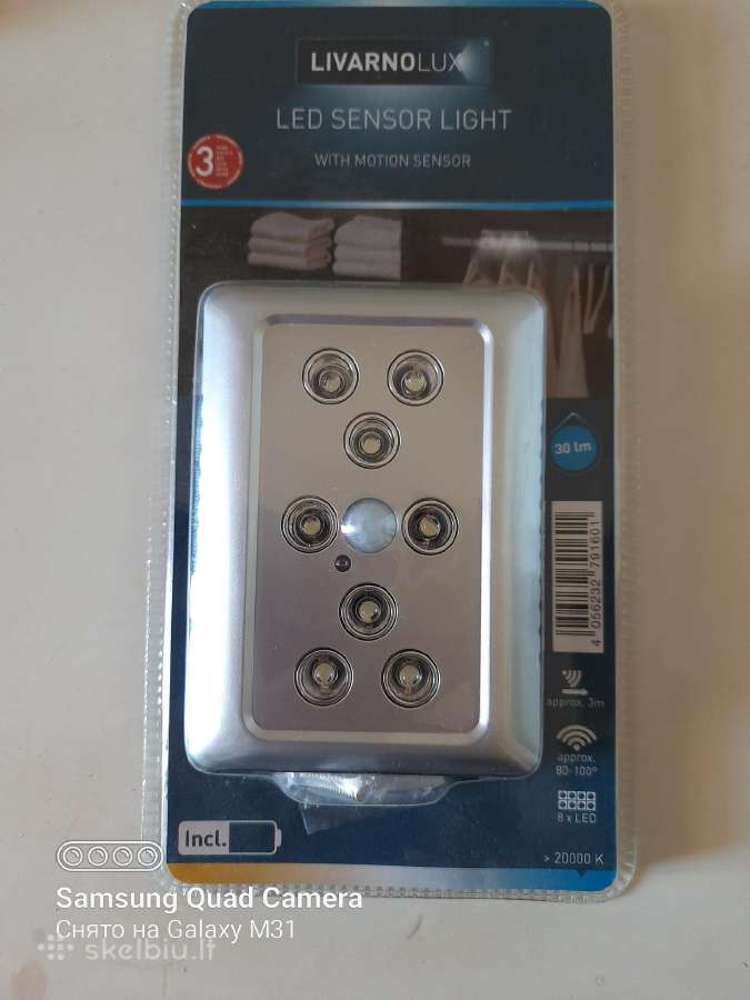 LED šviestuvas su judesio jutikliu -