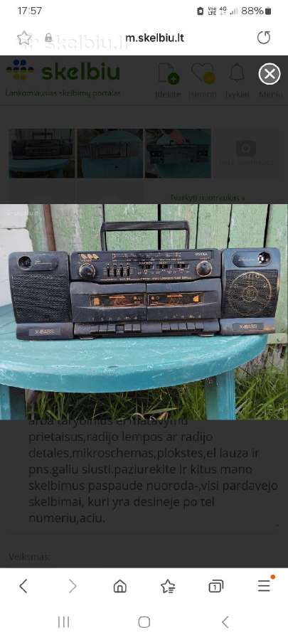 Magnetolos ir boomboxai ir pns. - nuotraukos Nr. 7