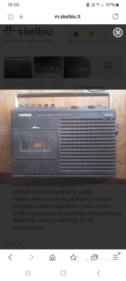 Magnetolos ir boomboxai ir pns. - nuotraukos Nr. 9