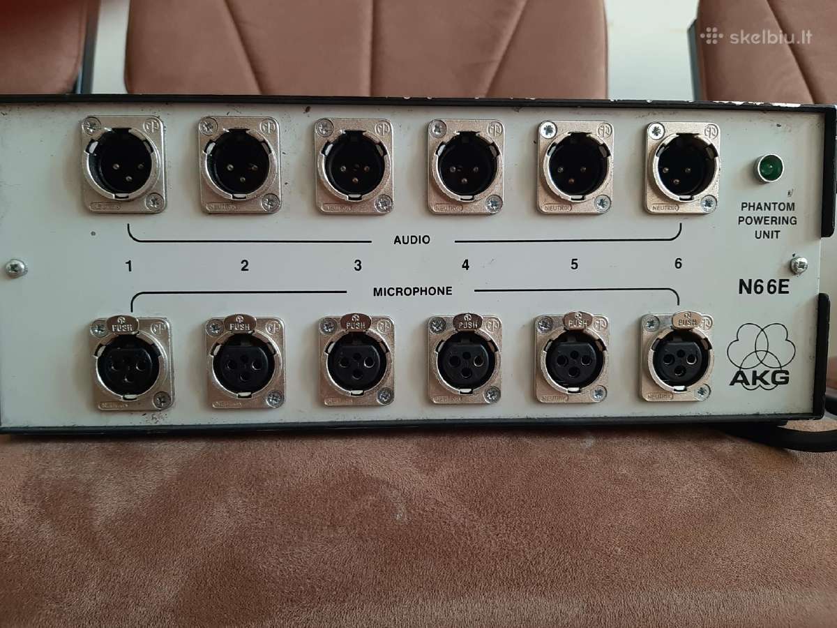 Phantom Akg 48 v. mikrofonų maitinimas.