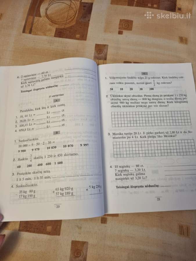 Matematikos testai 4 klasei - nuotraukos Nr. 4