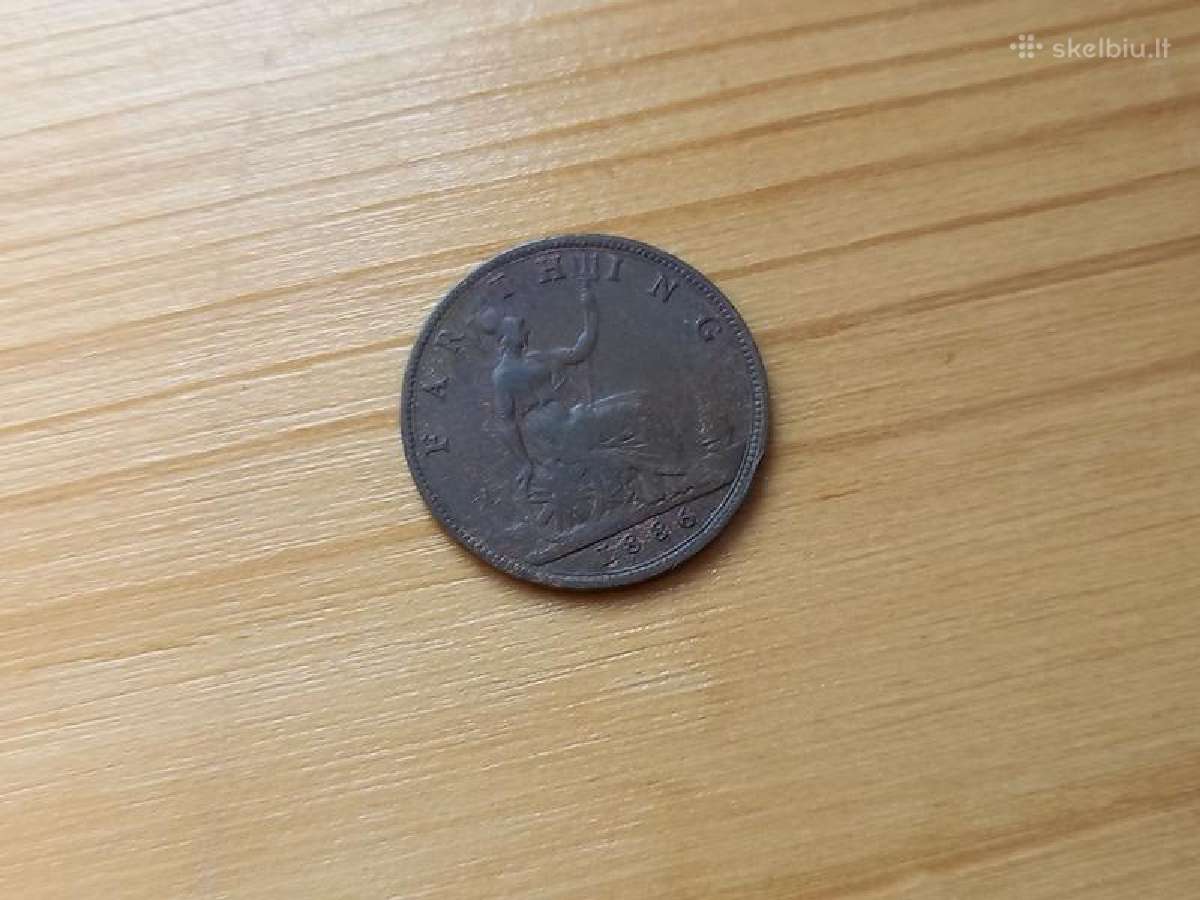 Britanija 1886 1 fartingas - nuotraukos Nr. 2