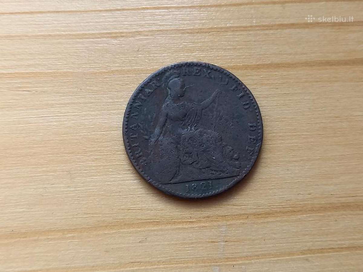 Britanija 1821 1 fartingas - nuotraukos Nr. 2
