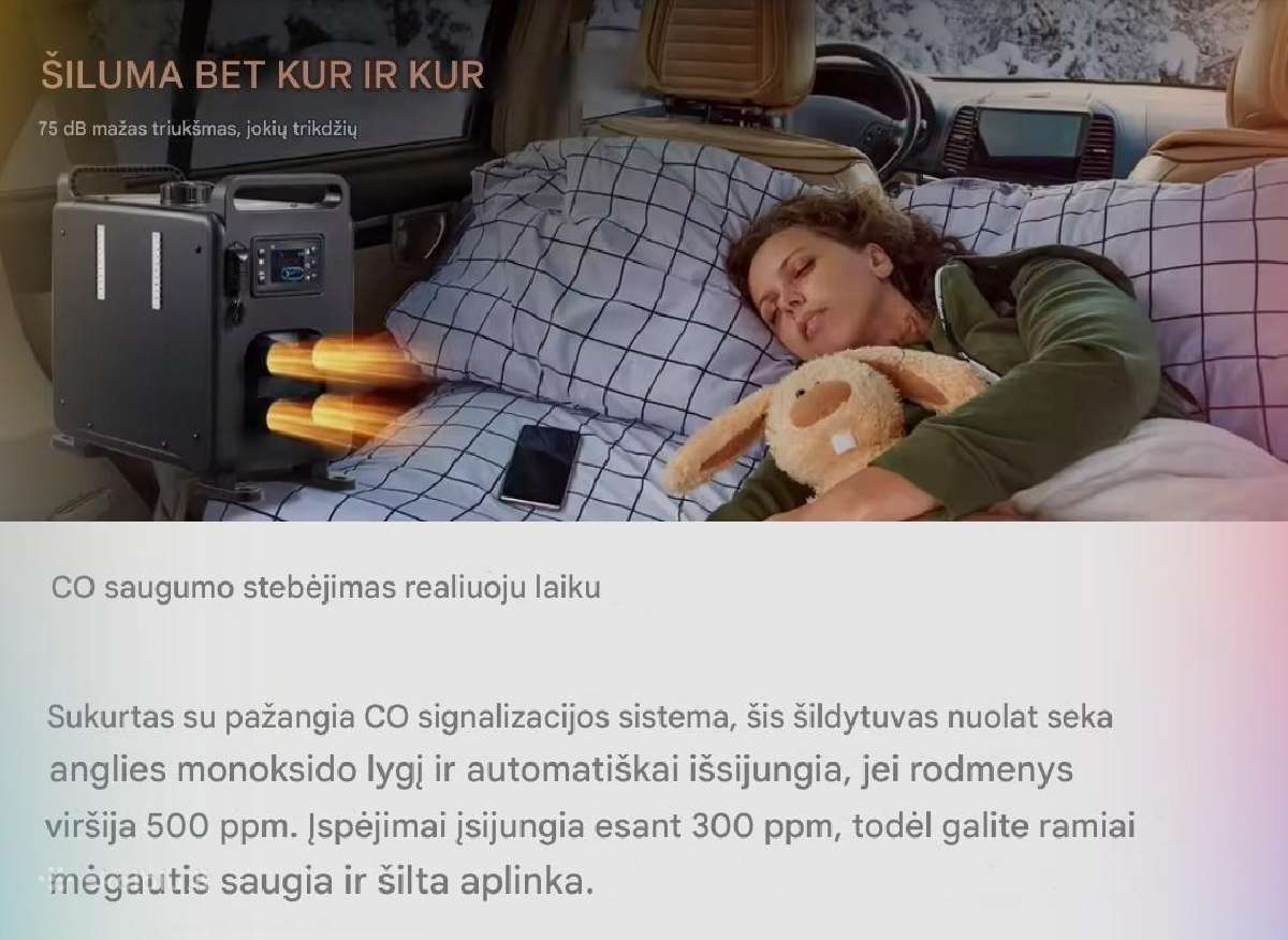 Dyzelinis šildytuvas Vevor su 220v adapteriu - nuotraukos Nr. 4