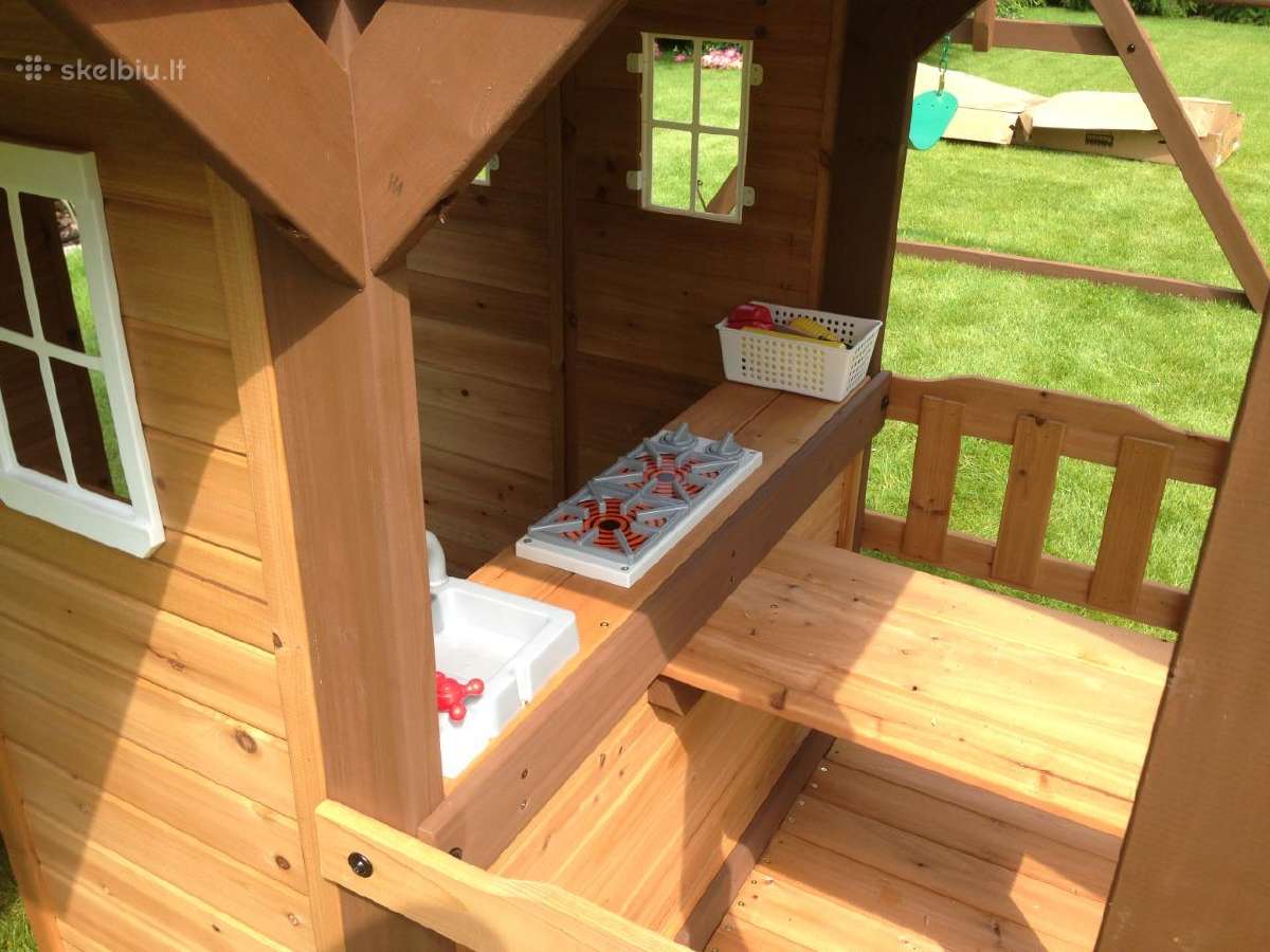 Vaikų lauko žaidimo aikštelė Woodlit kedro mediena - nuotraukos Nr. 8