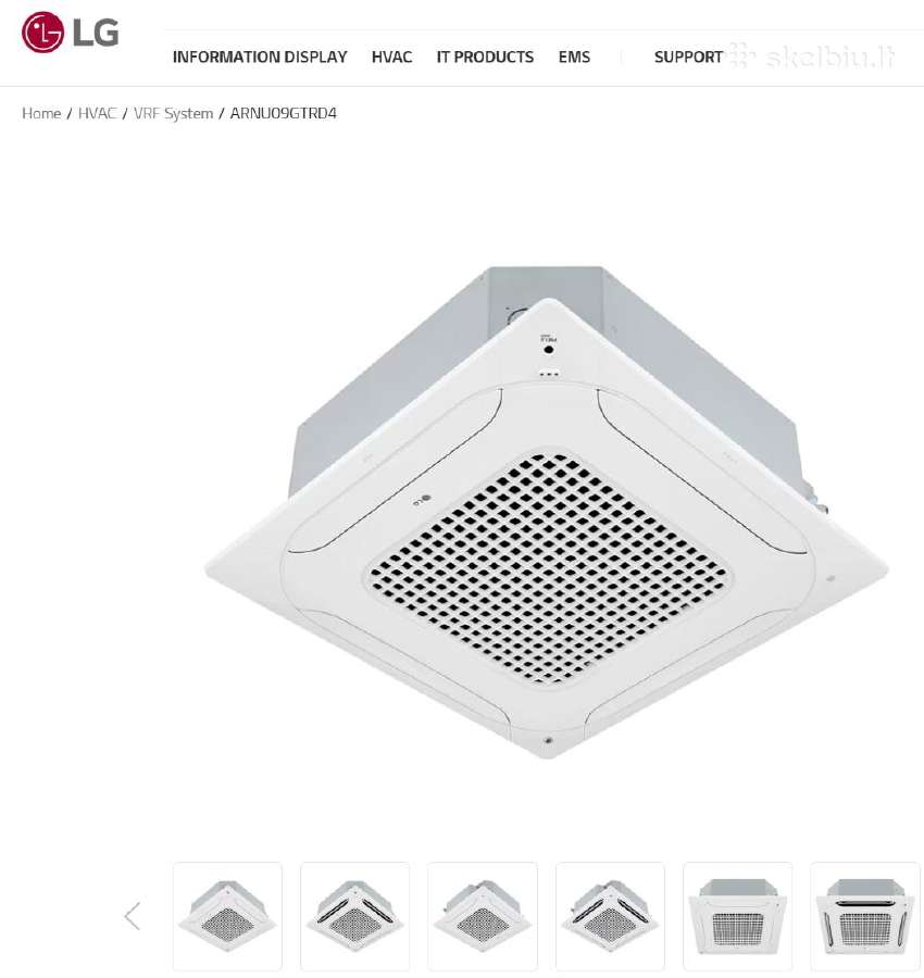 LG naujas įmontuojamas oro kondicionierius