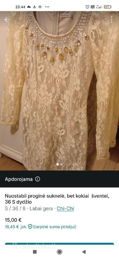 Nuostabii suknelė išleistuvėms , 36 dydis - nuotraukos Nr. 4