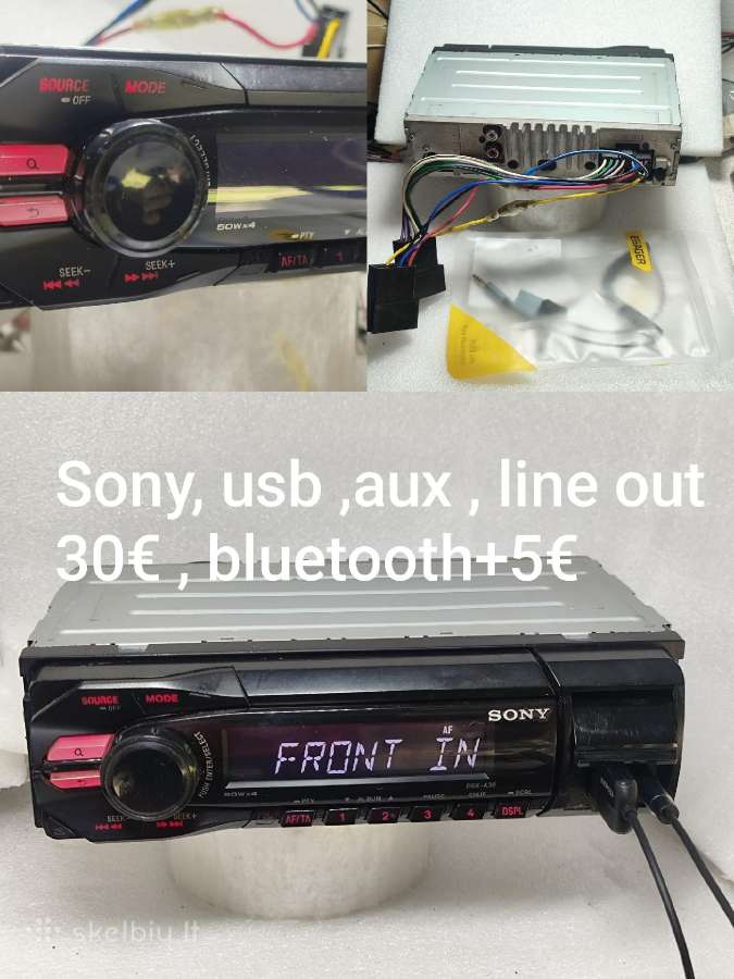 Automagnetola bluetooth, Usb, tel.laikiklis - nuotraukos Nr. 3