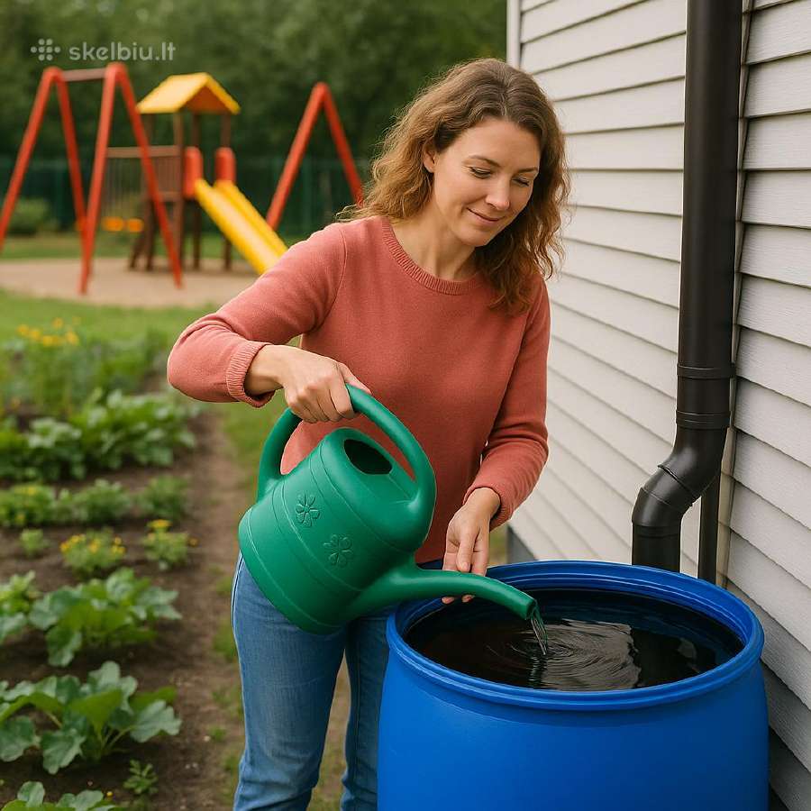 Plastikinės bačkos 220 l – vandens talpos