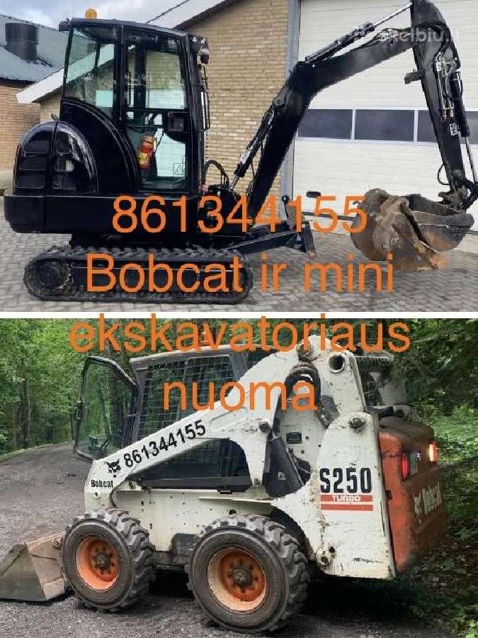 Bobcat ir Mini ekskavatoriaus 3.5t nuoma su oper. - nuotraukos Nr. 27