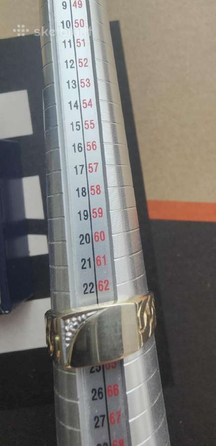 Vyriškas geltonas auksas-375 praba (9k) žiedas - nuotraukos Nr. 14