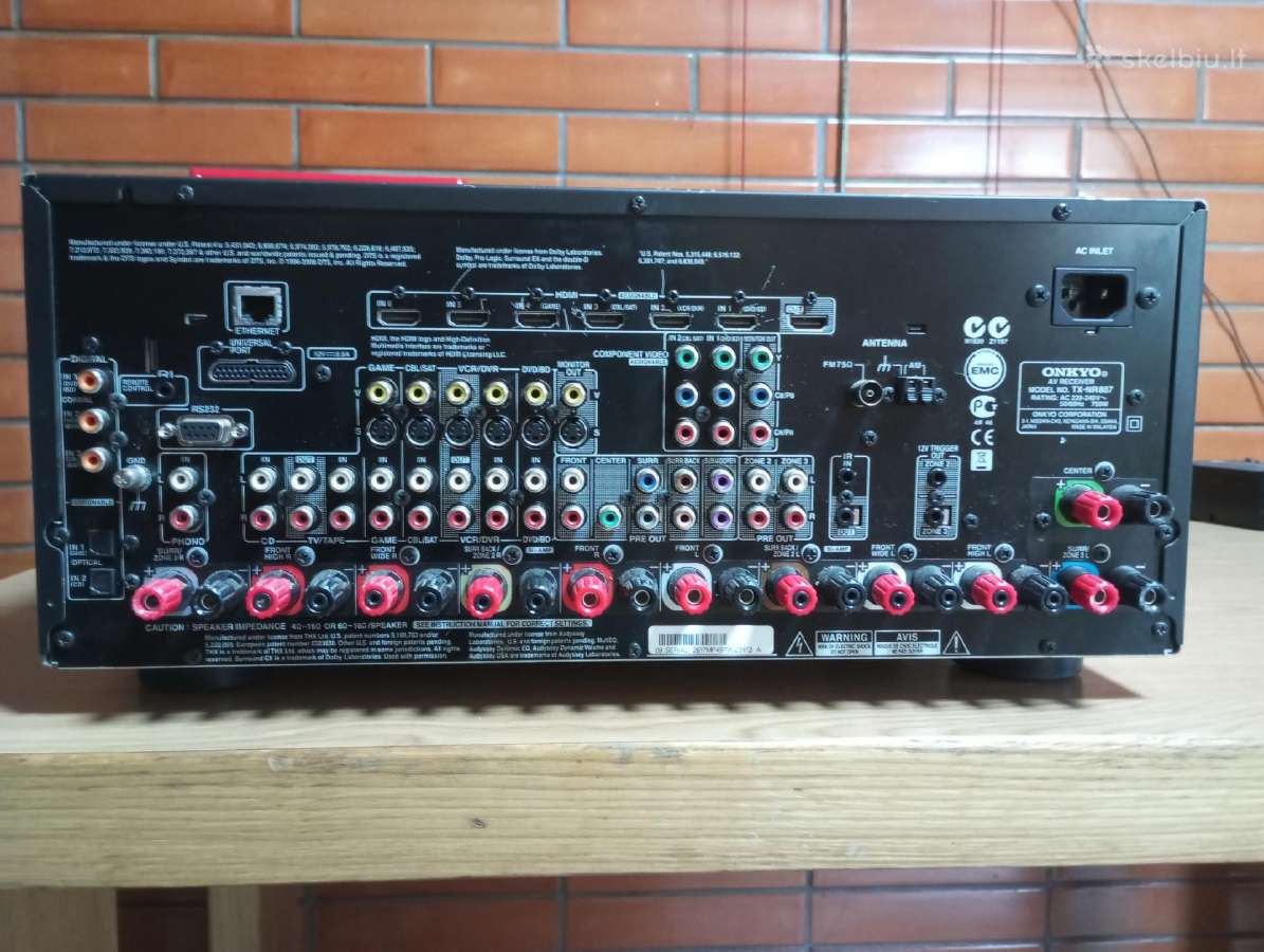 Stiprintuvas Onkyo Tx- Nr 807 - nuotraukos Nr. 4