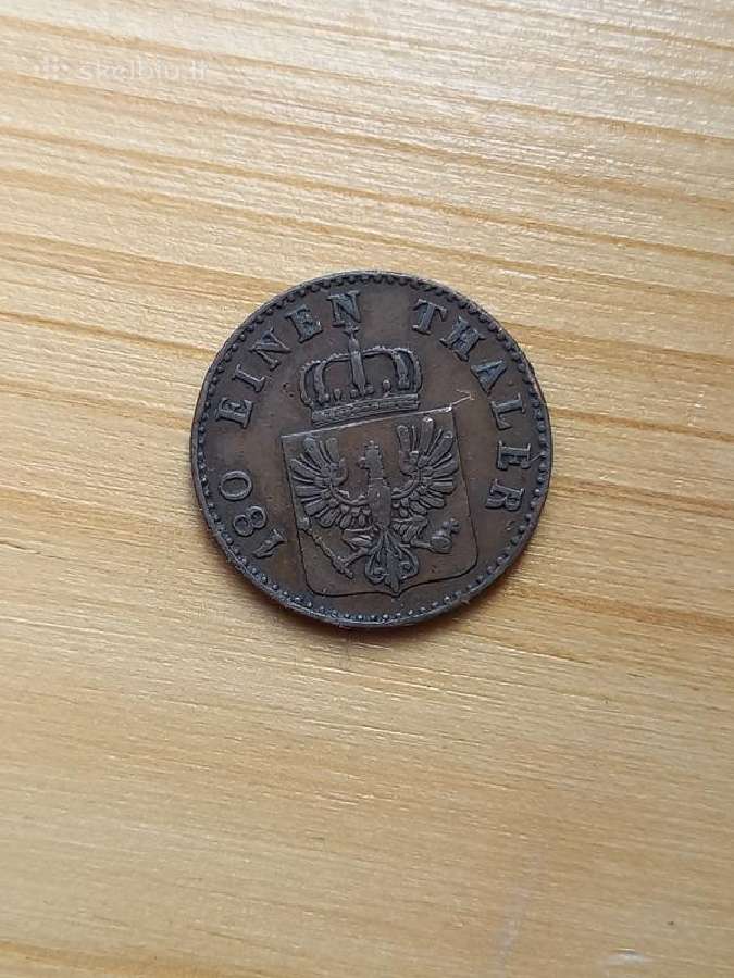 Vokietija- Prūsija 1860 2 pfenigai - nuotraukos Nr. 2