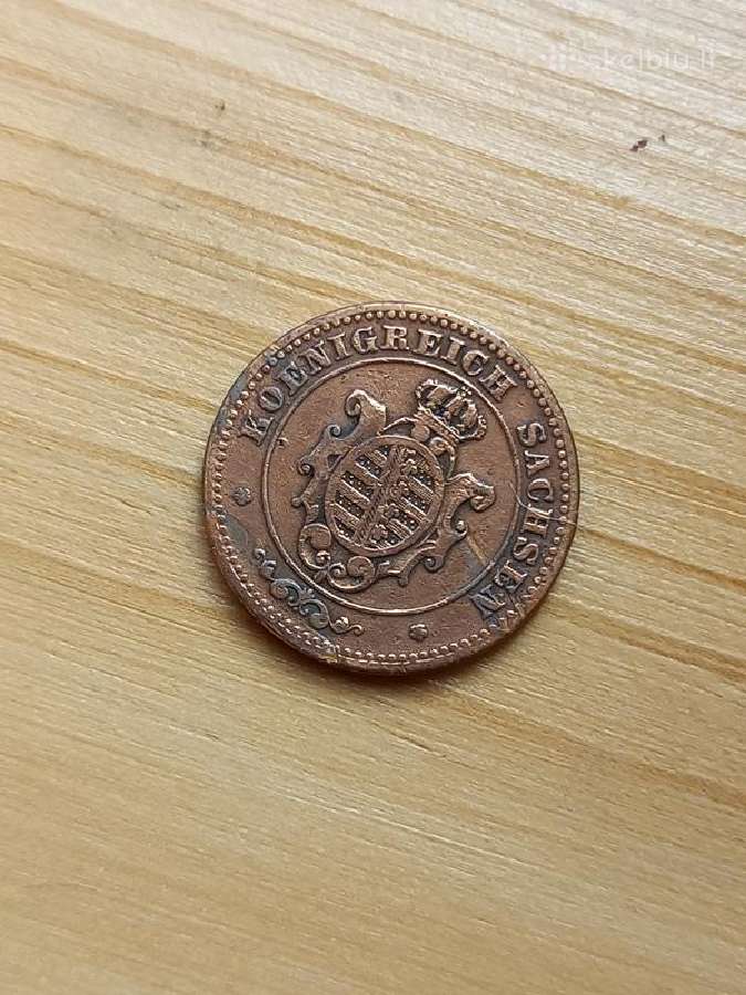 Vokietija- Saksonija 1869 2 pfenigai - nuotraukos Nr. 2