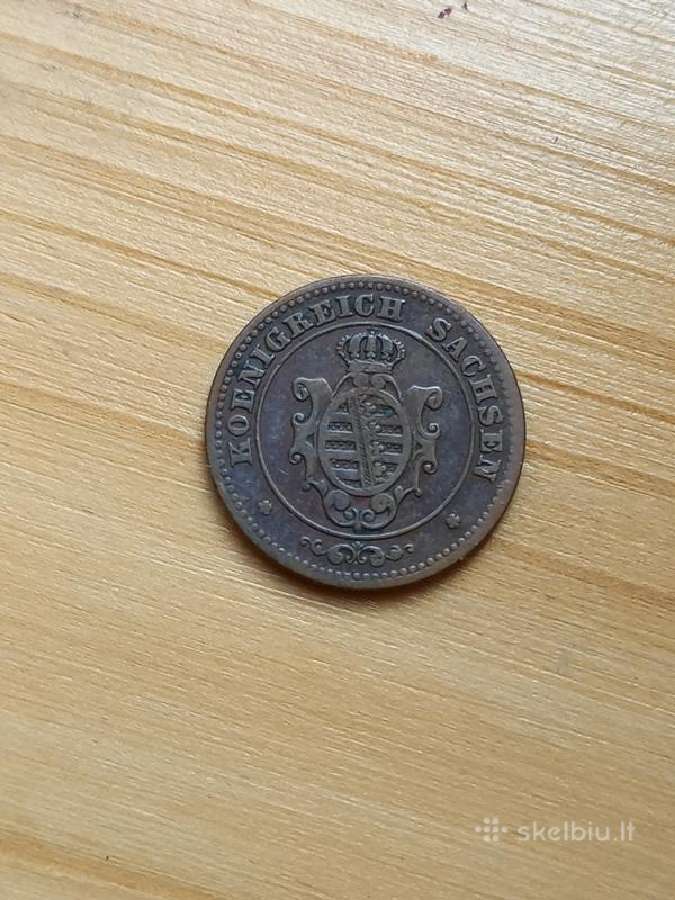 Vokietija- Saksonija 1864 2 pfenigai