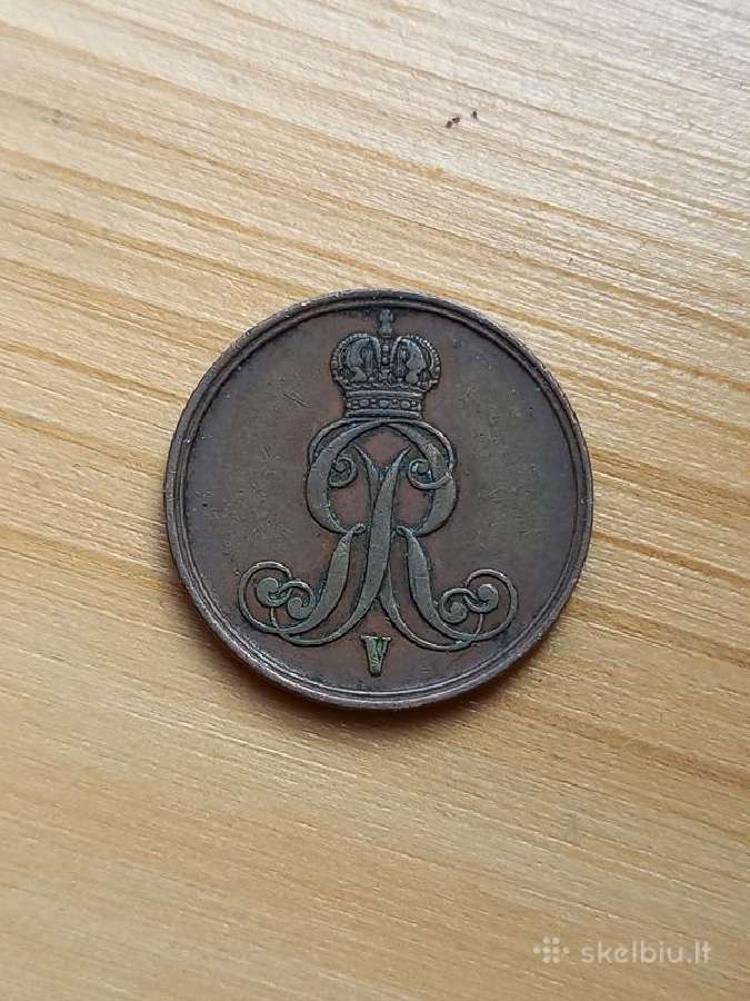Vokietija- Hanoveris 1855 2 pfenigai - nuotraukos Nr. 2
