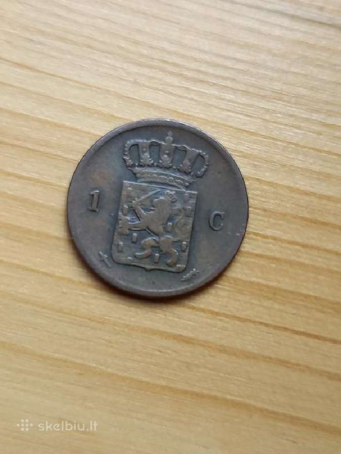 Nyderlandai 1863 1 centas - nuotraukos Nr. 2