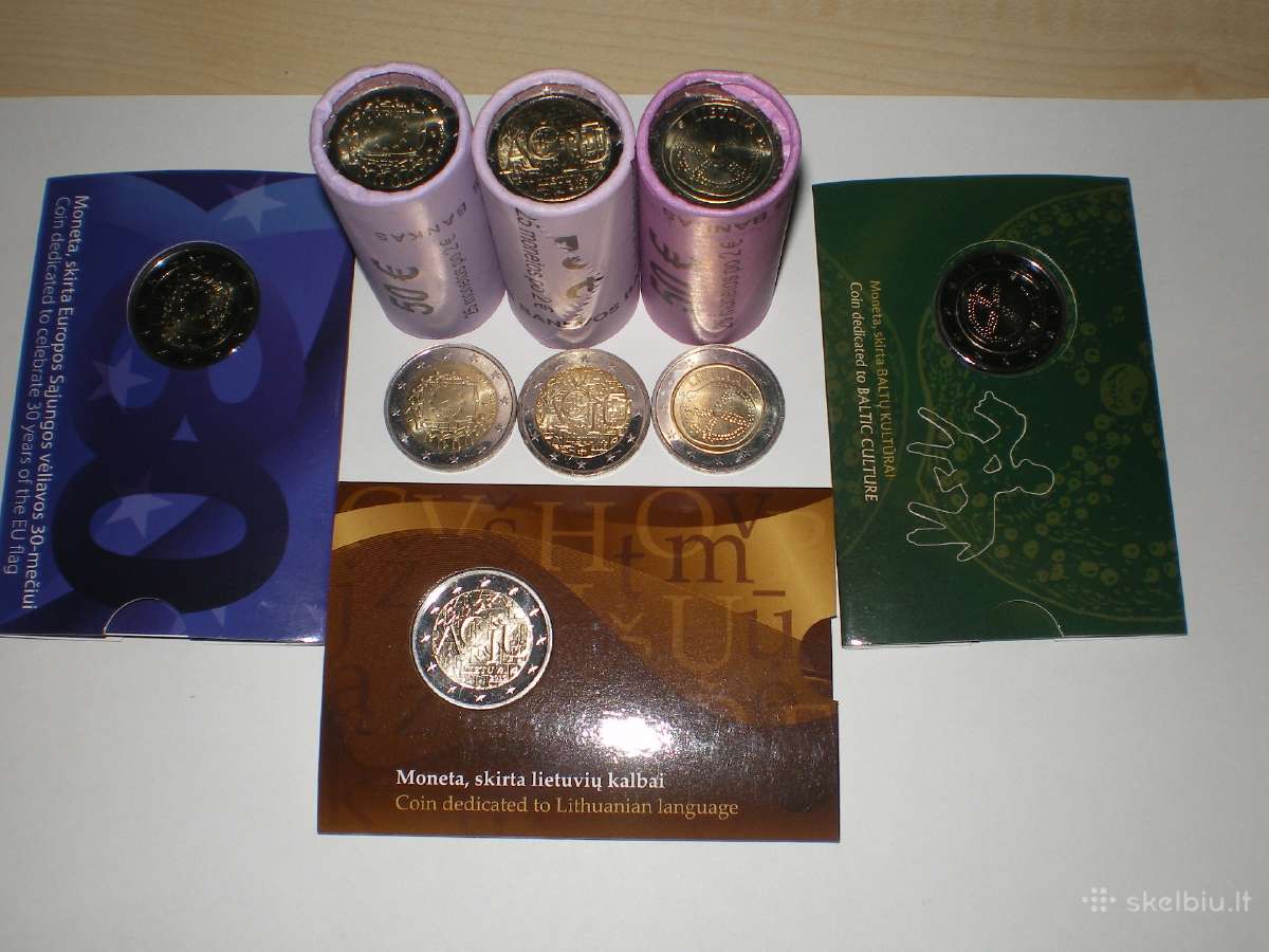 Lietuva 2€ monetos,ritinėliai,rinkiniai