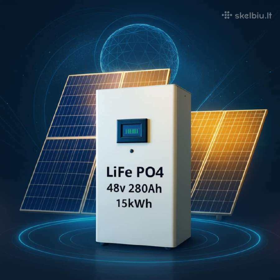 48v kaupiklis akumuliatorius 16kwh lifepo4 - nuotraukos Nr. 2