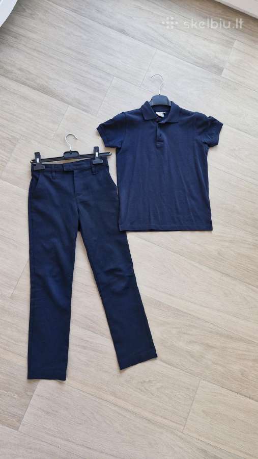 Mokyklinės kelnės 134cm ir polo marškinėliai 134cm - nuotraukos Nr. 2