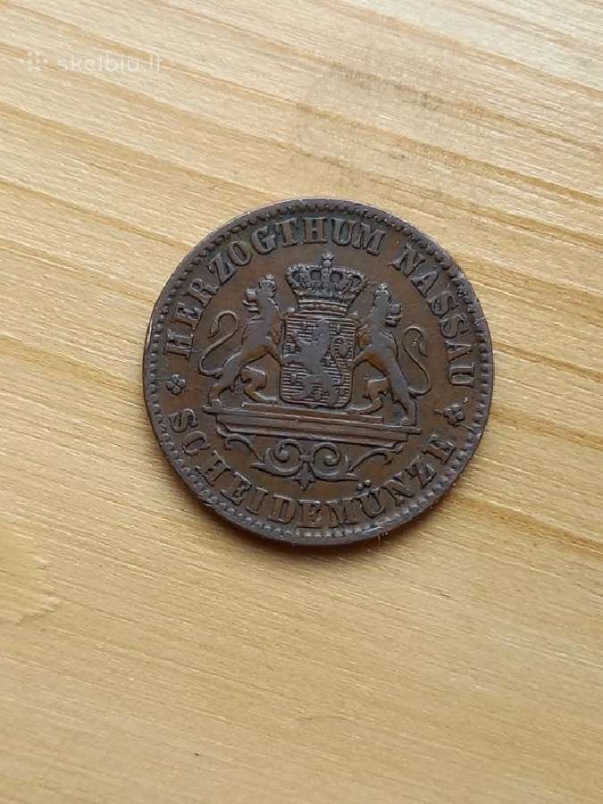 Vokietija- Nassau 1859 1 kreiceris