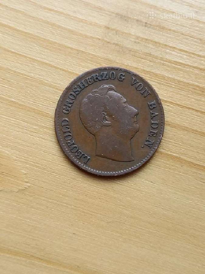Vokietija- Badenas 1851 1 kreiceris