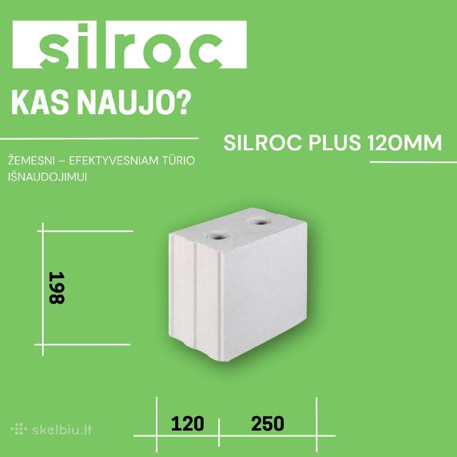 Naujų išmatavimų silikatiniai blokai silroc Plus - nuotraukos Nr. 4