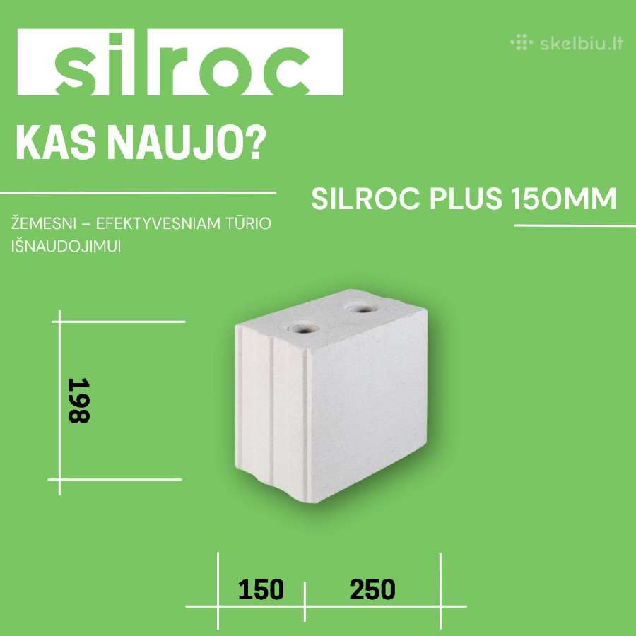 Naujų išmatavimų silikatiniai blokai silroc Plus - nuotraukos Nr. 5