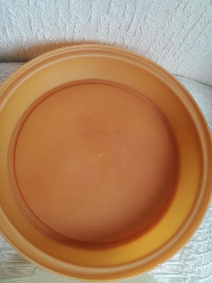 Stipraus plastiko,sena,didelė lėkštė su dangčiu - nuotraukos Nr. 8
