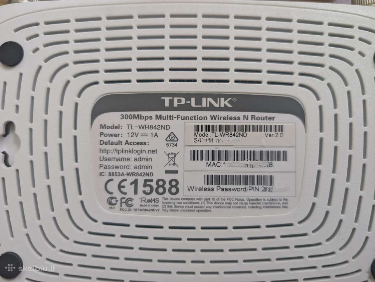 WiFi bevielis maršrutizatorius Tp-link Wr842nd - nuotraukos Nr. 3