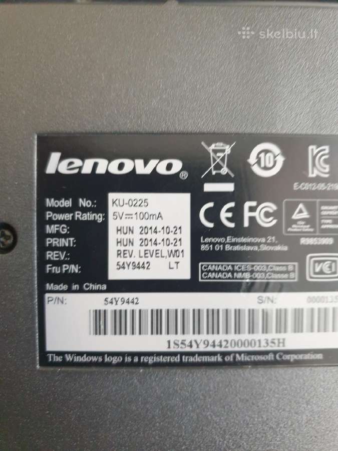 Originalus Lenovo klaviatūros ir pelės komplektas - nuotraukos Nr. 3