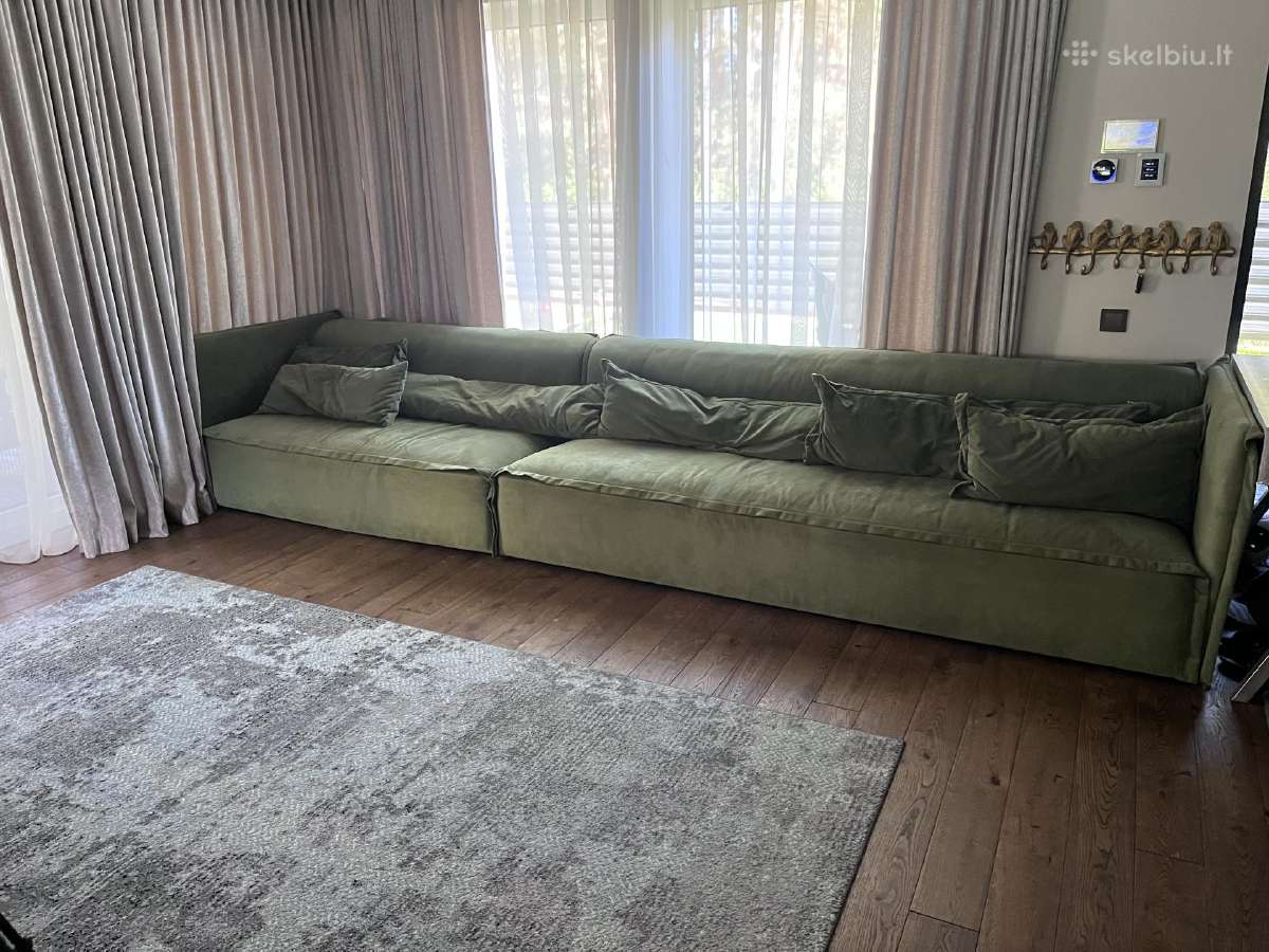 Nuostabi moduline zalia sofa
