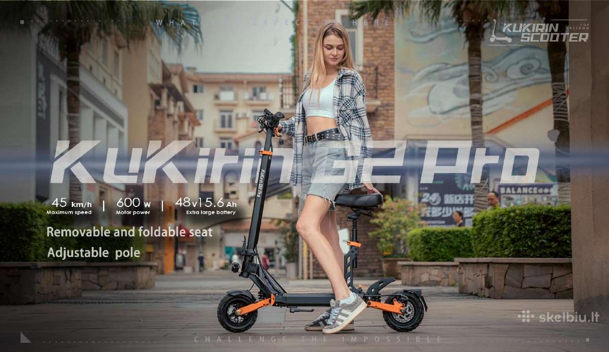 Naujas elektrinis paspirtukas Kukirin G2 Pro - nuotraukos Nr. 9