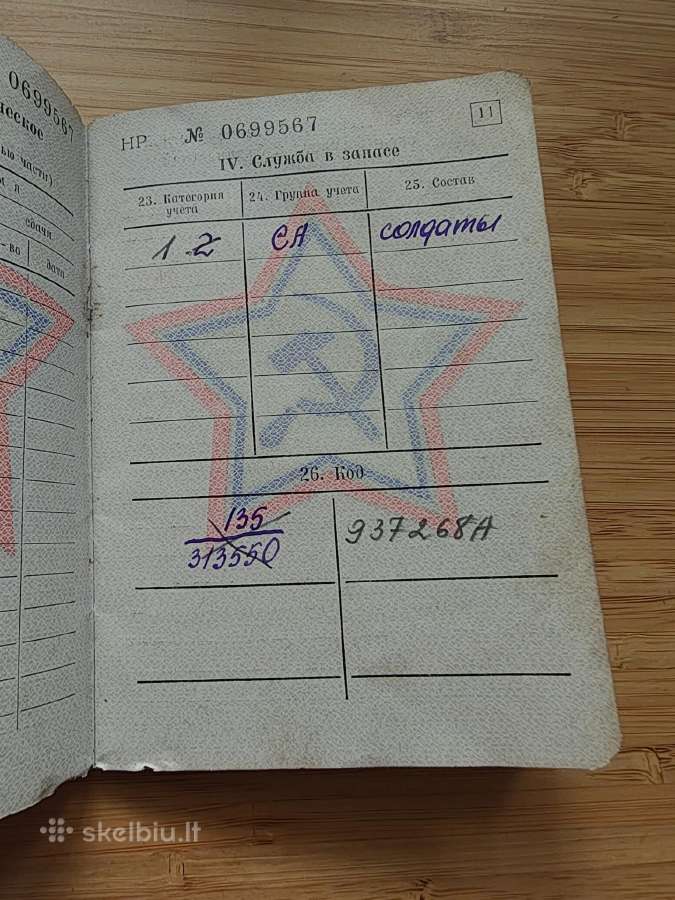 Karinis bilietas 1956 Molėtai - nuotraukos Nr. 6