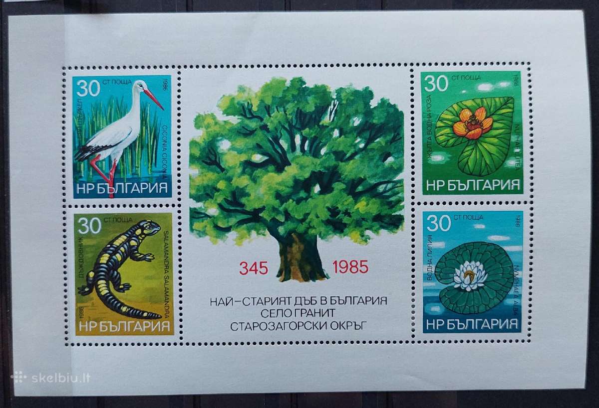 Bulgarija 1986 gamta, švarus, Michel block167a