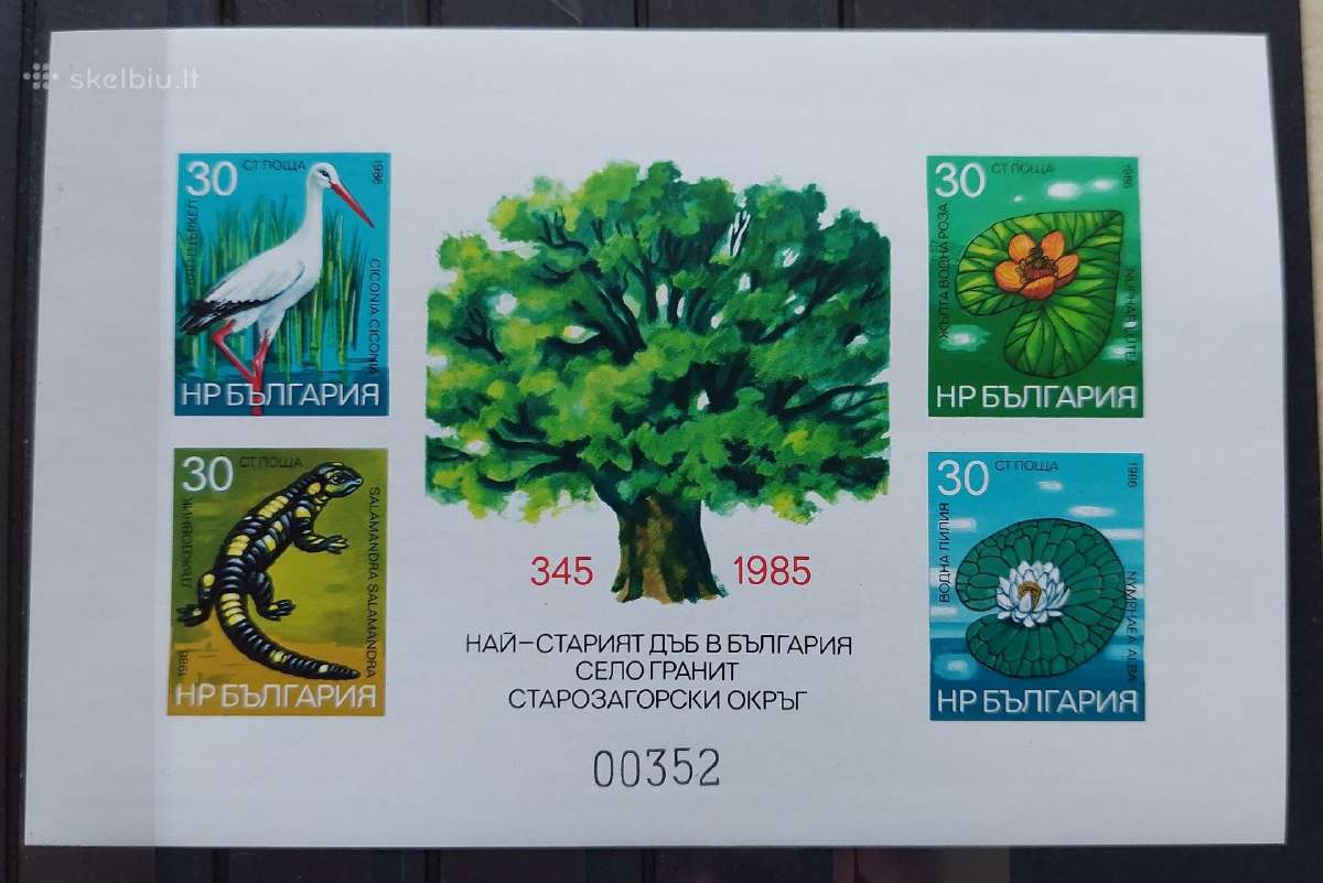 Bulgarija 1986 gamta, švarus, Michel block167b