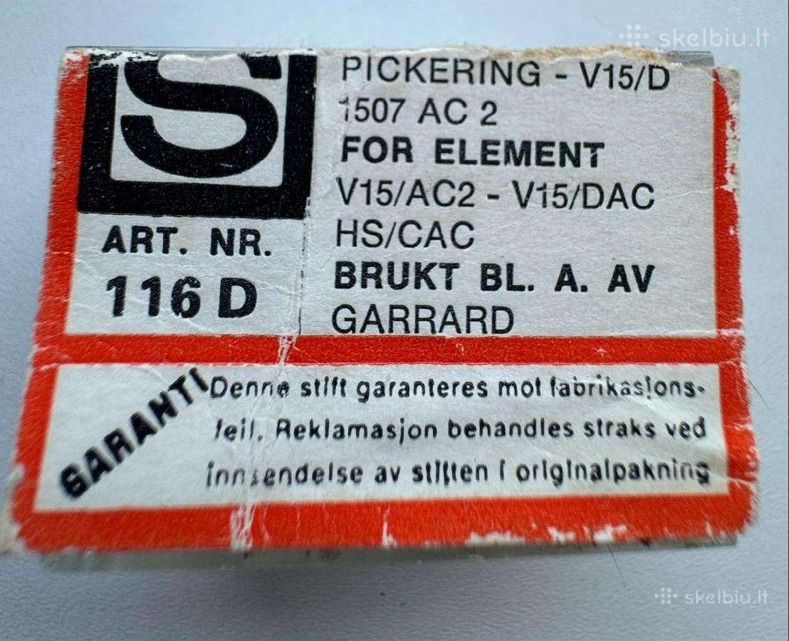 Adata Garrard patefonui nenaudota - nuotraukos Nr. 2