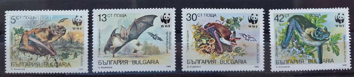 Bulgarija 1989 Wwf šikšnosparniai, švarus, Michel