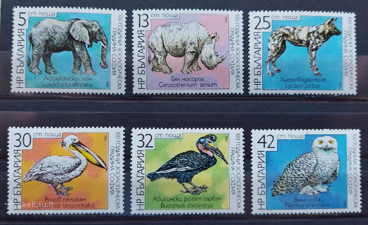 Bulgarija 1988 fauna, švarus, Michel 3657-3662