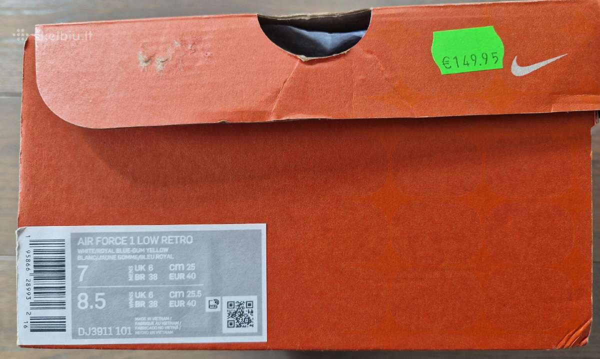 Nike Air Force low retro 40 dydis, 25,5 cm - nuotraukos Nr. 4
