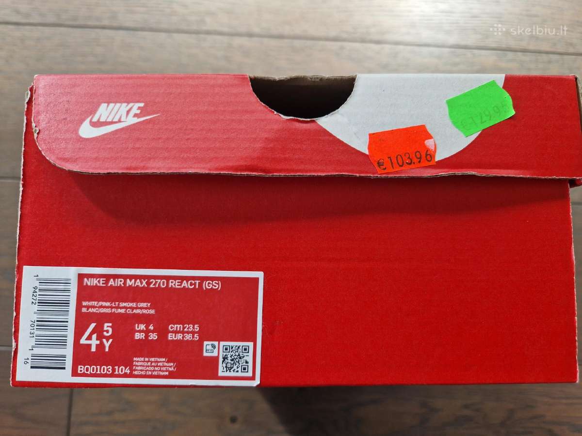 Nike Air Max 270 React 36,5 dydis, 23,5 cm - nuotraukos Nr. 2