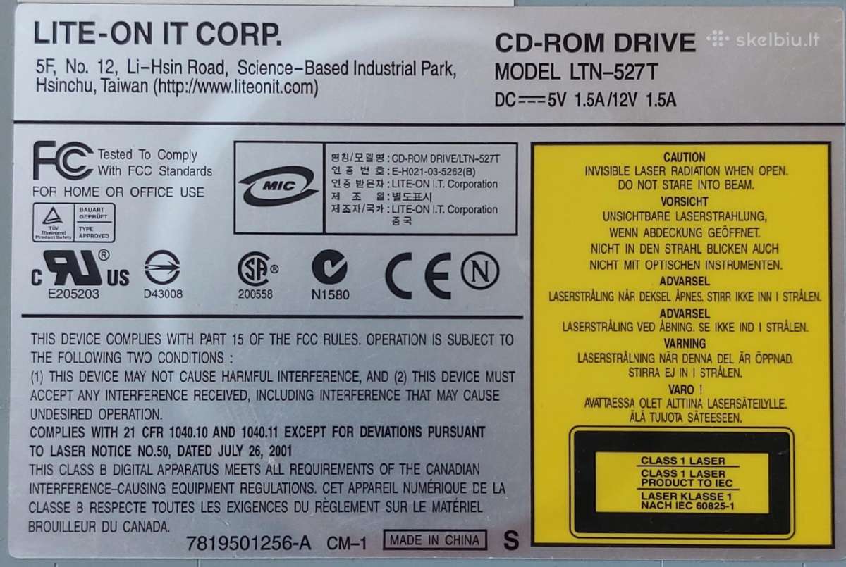 Lite-on CD-rom Drive - nuotraukos Nr. 3